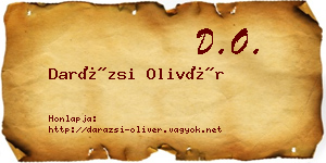 Darázsi Olivér névjegykártya